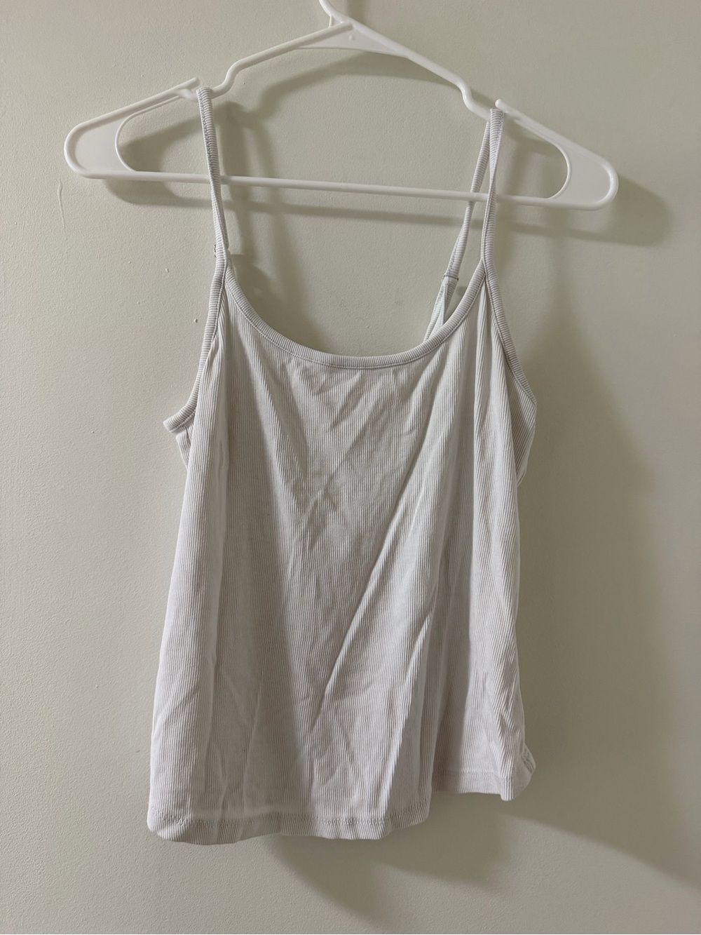Cotton On White Ribbed Spaghetti Strap Camisole